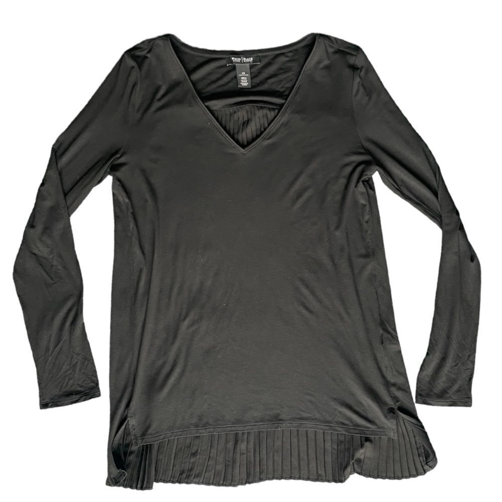 WHBM Pleated Chiffon Back Long Sleeve     - Picture 5 of 6